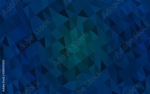 Dark BLUE vector abstract polygonal layout. Creative illustration in halftone style with gradient. Completely new template for your business design.