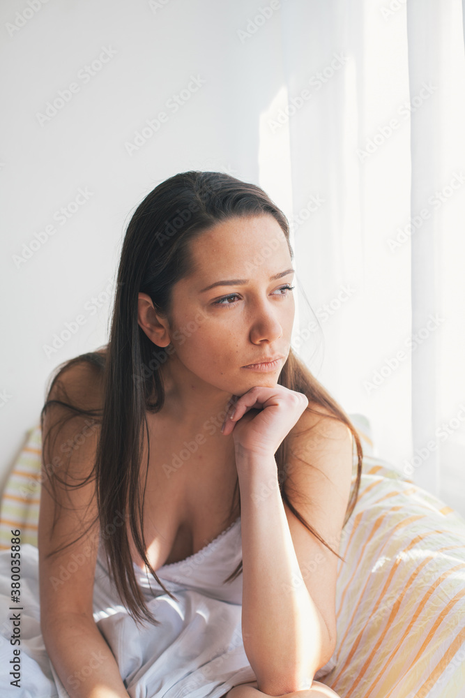 Beautiful woman enjoying her morning Beautiful woman enjoying her morning