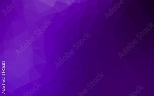 Dark Purple vector abstract polygonal layout. Geometric illustration in Origami style with gradient. Brand new design for your business.
