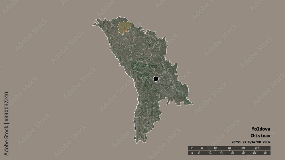 Location of Donduseni, district of Moldova,. Satellite Location of Donduseni, district of Moldova,. Satellite