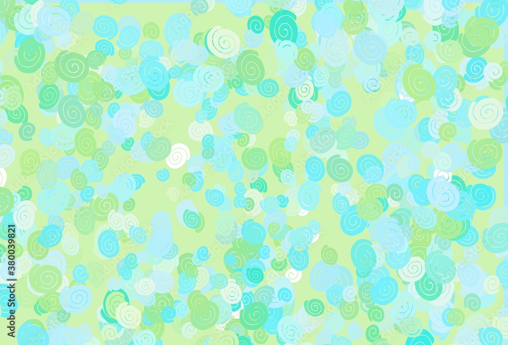 Light Green, Yellow vector template with bubble shapes.