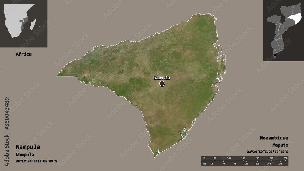 Nampula, province of Mozambique,. Previews. Satellite