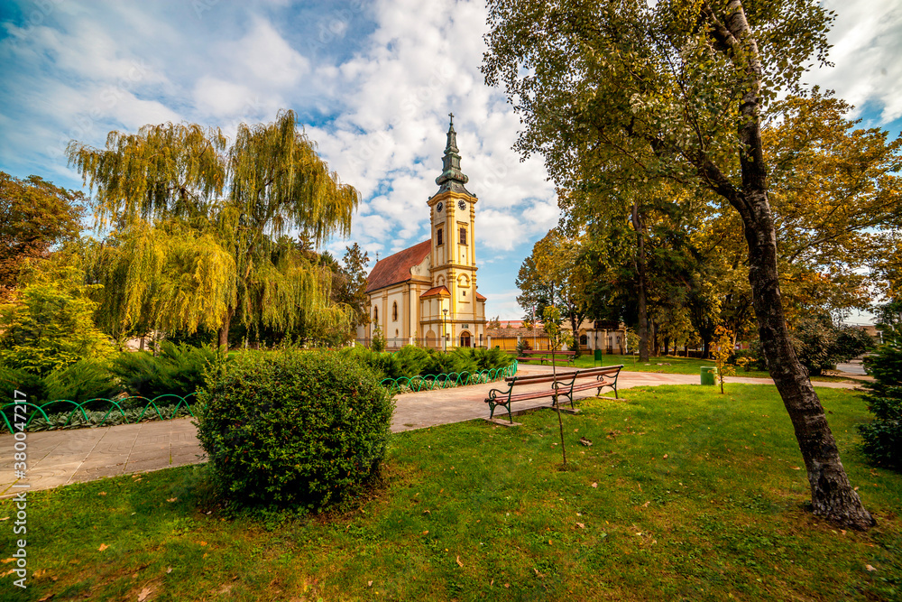 Naklejka premium Church in the center of Sid