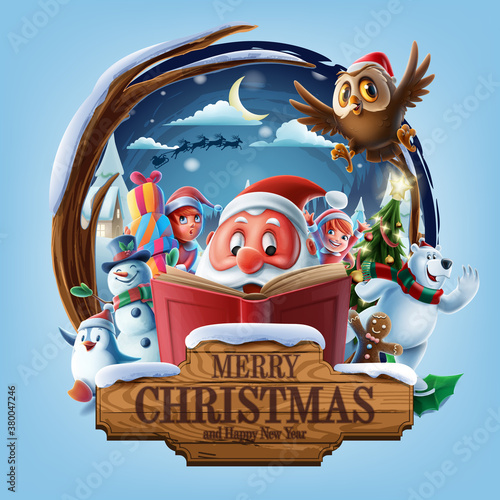 Santa Claus tells the story of Christmas