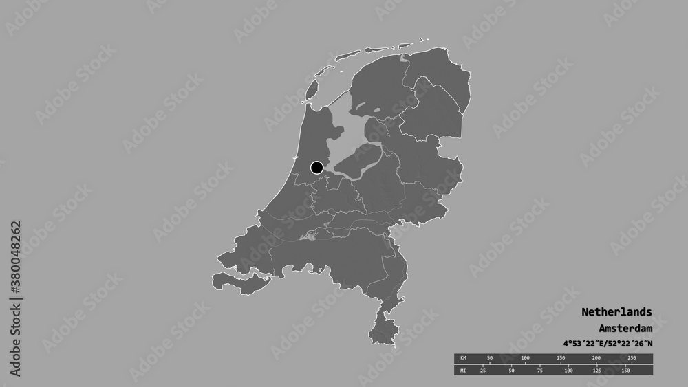 Location of Drenthe, province of Netherlands,. Bilevel