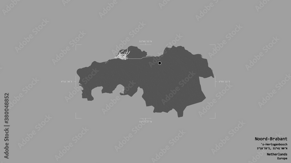Obraz premium Noord-Brabant - Netherlands. Bounding box. Bilevel
