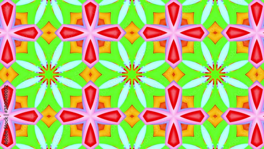 multicolored moving kaleidoscope patterns. Abstract looped animated background. 3d render multicolored moving kaleidoscope patterns. Abstract looped animated background. 3d render