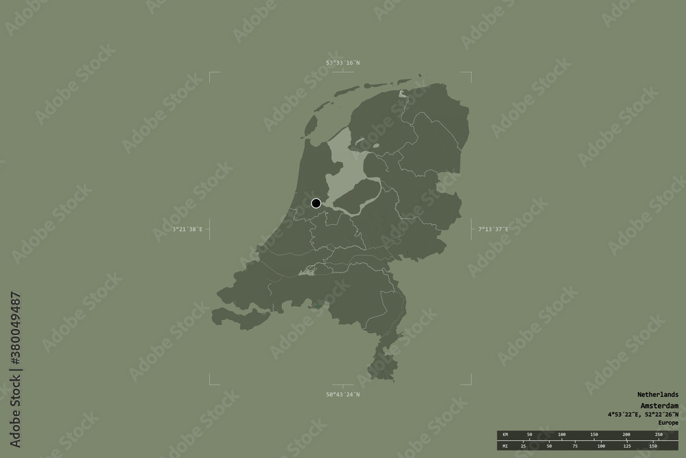 Regional division of Netherlands. Administrative