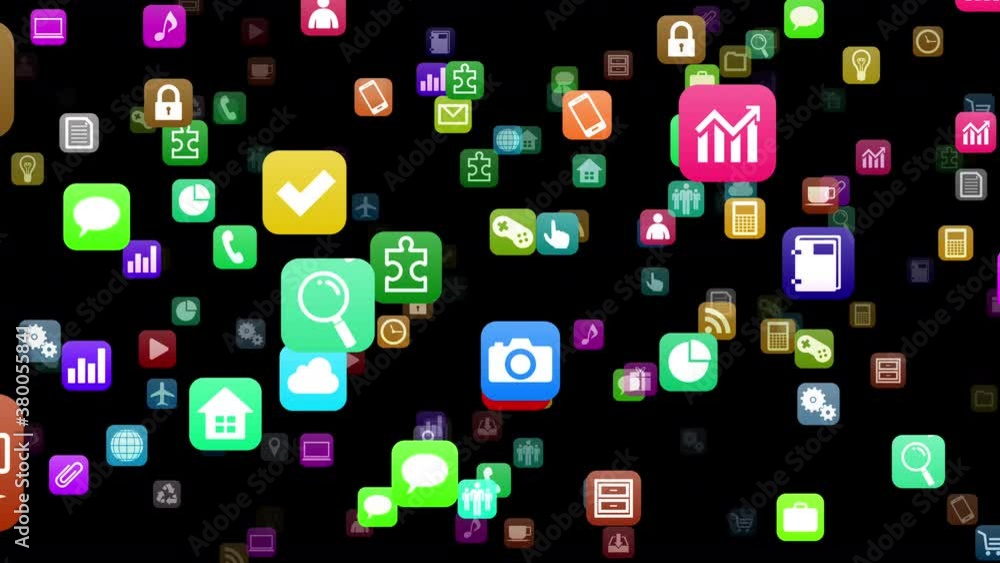 Technology Icon Network Symbol Digital devices on the Internet background Technology Icon Network Symbol Digital devices on the Internet background