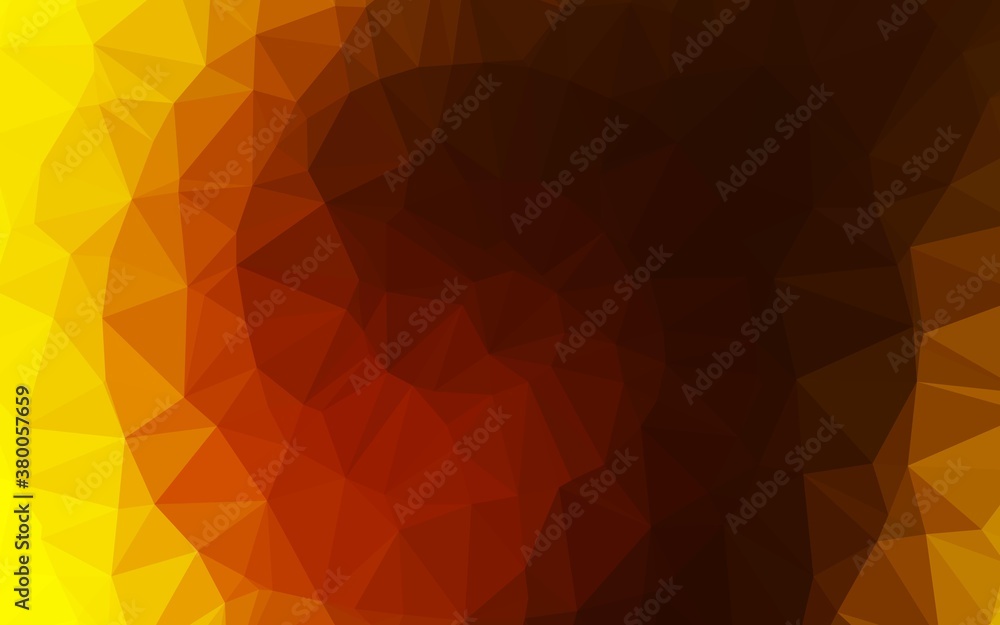 Dark Yellow, Orange vector polygonal pattern. Shining illustration, which consist of triangles. Polygonal design for your web site. Dark Yellow, Orange vector polygonal pattern. Shining illustration, which consist of triangles. Polygonal design for your web site.