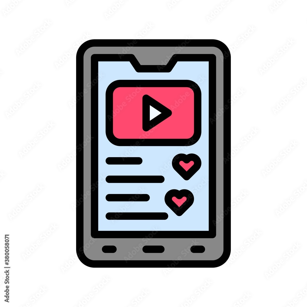 live and streaming related mobile screen with play button vector with editable stroke, live and streaming related mobile screen with play button vector with editable stroke,