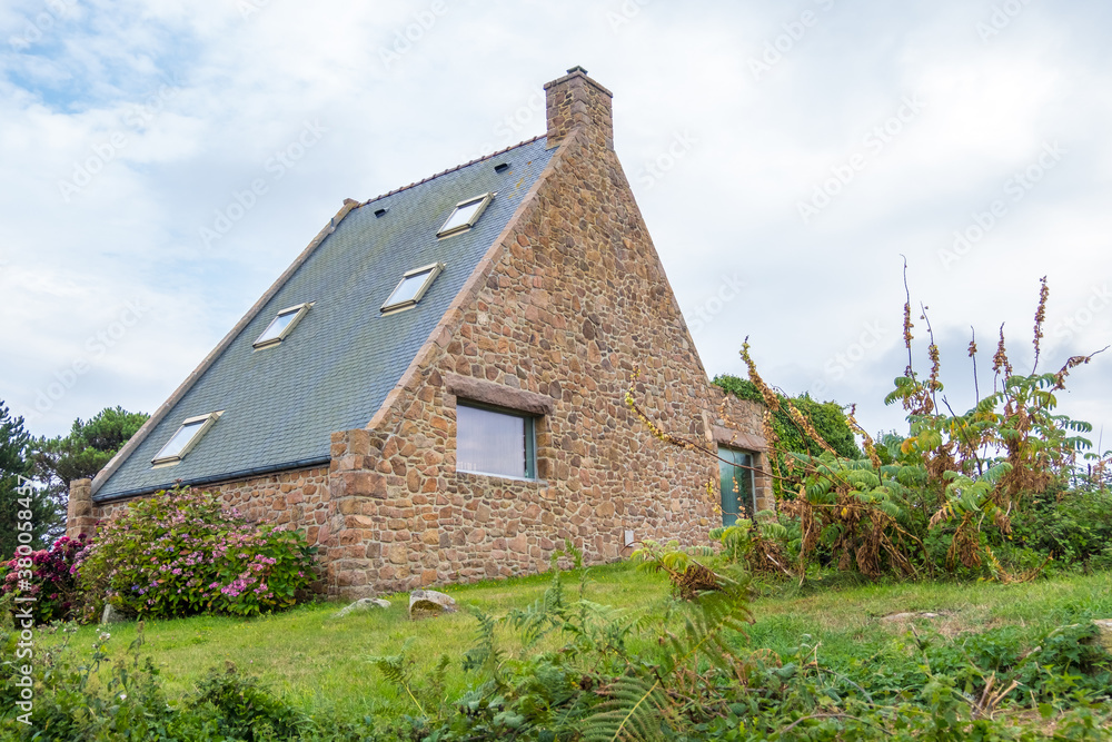 Landscape at picturesque Ile de Brehat island in Brittany, France