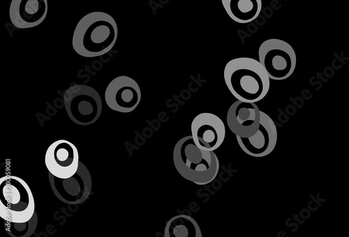 Dark Silver, Gray vector template with circles.