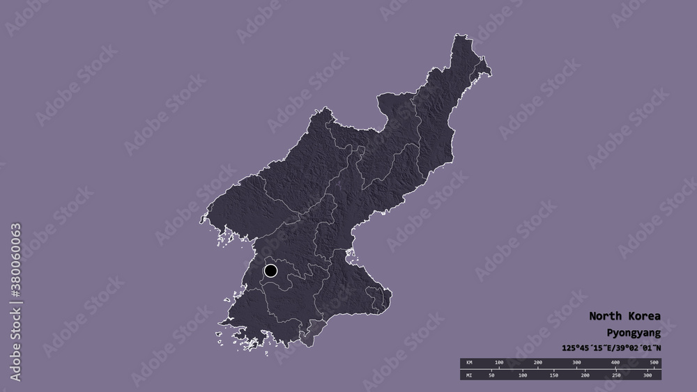 Location of Kaesong, special administrative region of North Korea,. Administrative