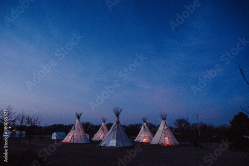 Teepees in Rural West Texas photo