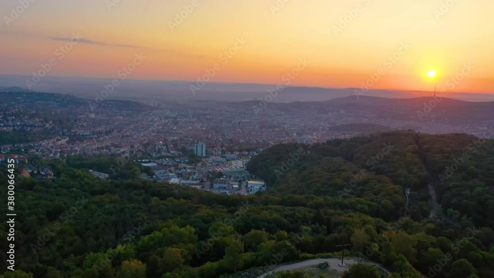 Germany stuttgart aerial skyline view drone video in 4k Germany stuttgart aerial skyline view drone video in 4k