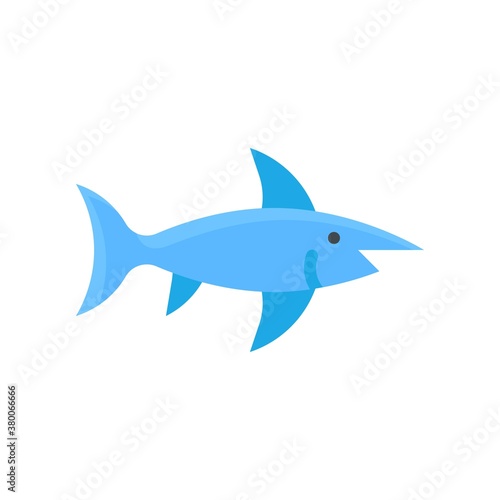 ocean related sword fish in water with eye and wings vector in flat style 