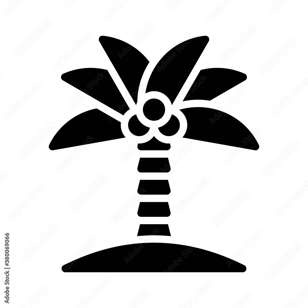 ocean related coconut tree with leafs and sand vector in solid design, ocean related coconut tree with leafs and sand vector in solid design,