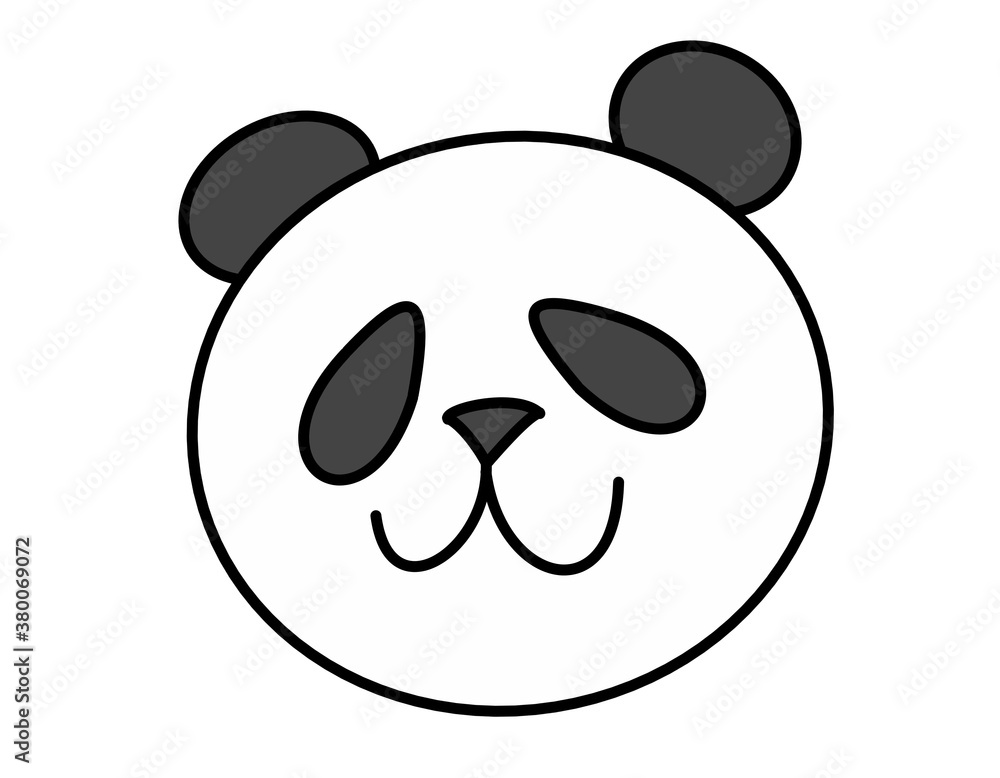 パンダの顔(色)