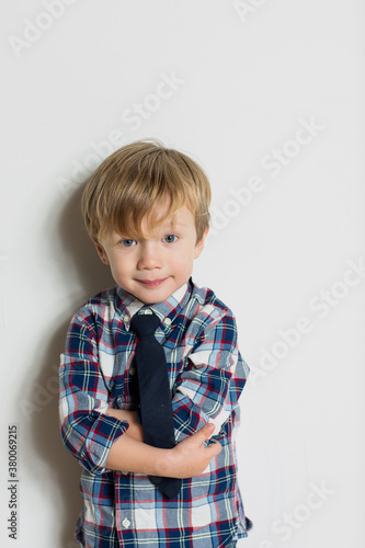 Young boy in tie