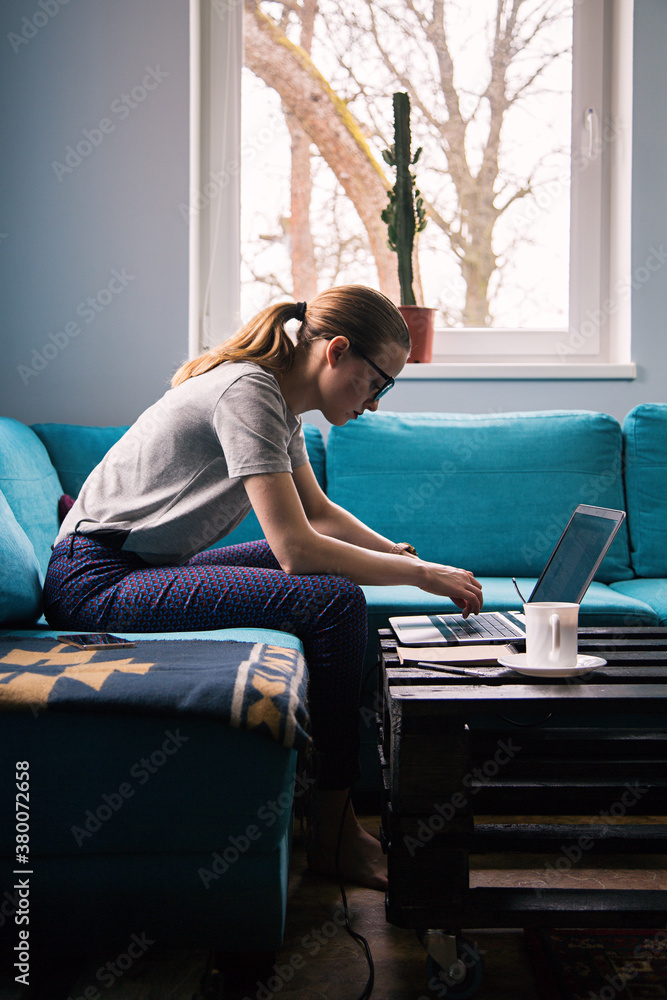 Woman working with laptop Woman working with laptop