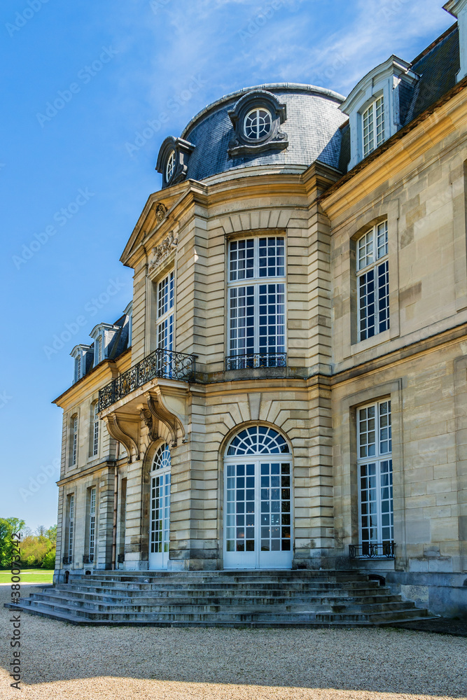 Chateau de Champs-sur-Marne, built in 1707, example of Classical architecture. Champs-sur-Marne - French town in eastern suburbs of Paris.