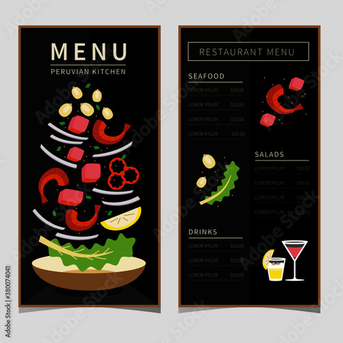 Menú comida peruana