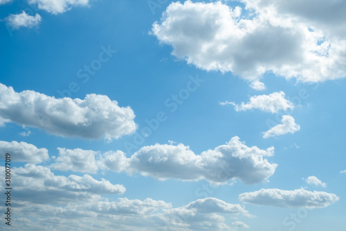 Blue sky with clouds. background