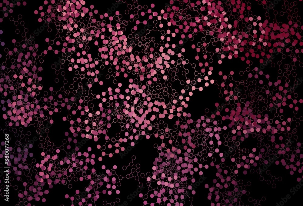 Dark Pink vector pattern with artificial intelligence network. Dark Pink vector pattern with artificial intelligence network.