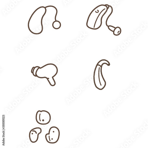 補聴器　線画