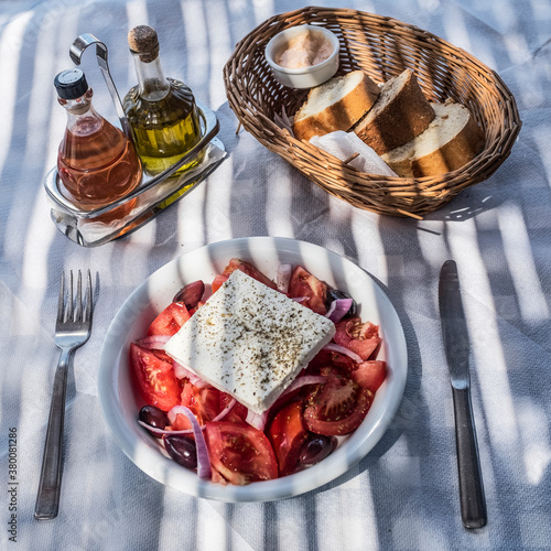 Greek salad, Mykonos, Greece
