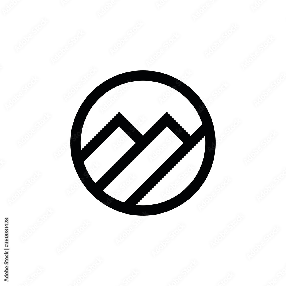 Simple mountain logo design vector Simple mountain logo design vector