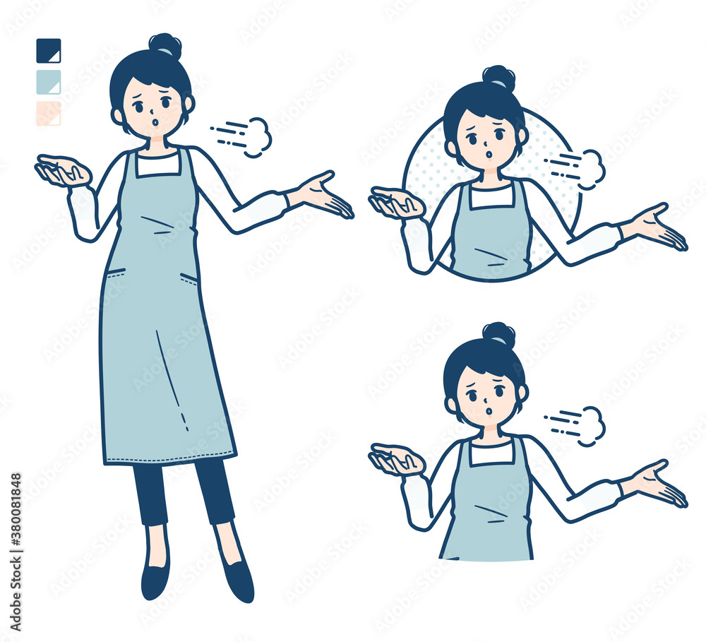 simple apron woman_despair-gesture simple apron woman_despair-gesture