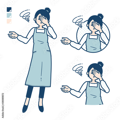simple apron woman_Discouraged