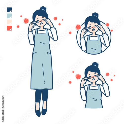 simple apron woman_hay fever