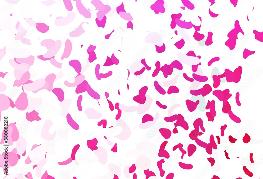 Light Pink vector pattern with chaotic shapes. Light Pink vector pattern with chaotic shapes.