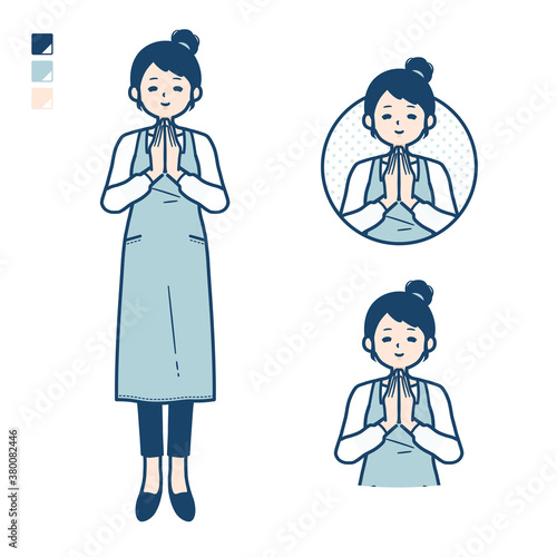 simple apron woman_prayer