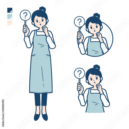 simple apron woman_question-panel