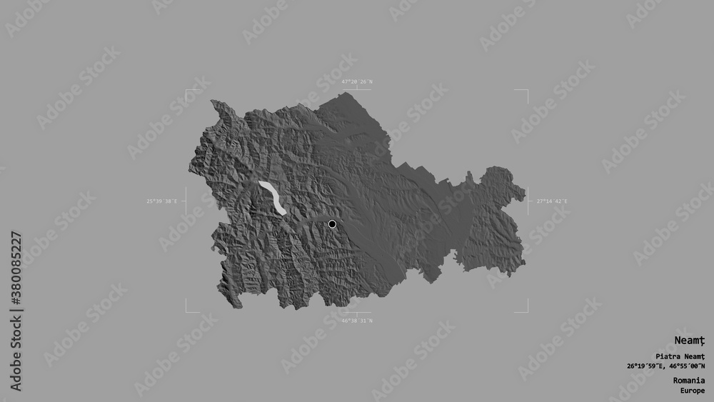 Neamt - Romania. Bounding box. Bilevel Neamt - Romania. Bounding box. Bilevel