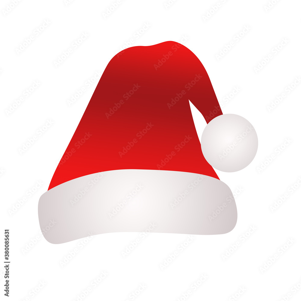 Christmas Santa Claus Hat on white background