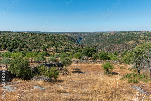 Lands overlooking rivern canyon photo