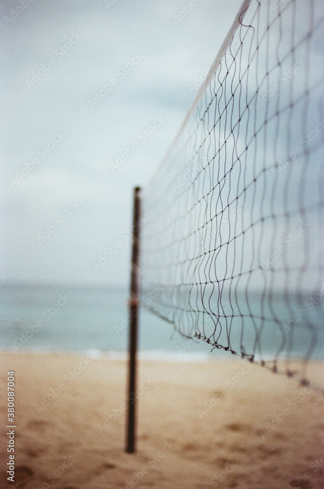 Beach volleyball net. Beach volleyball net.