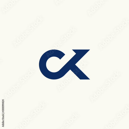 letter C initial CK logo icon vector illustrations