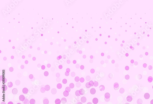 Light Pink vector pattern with spheres.