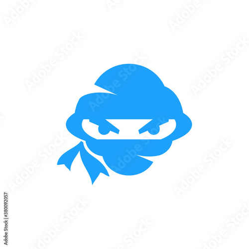 cloud ninja logo vector illustrations