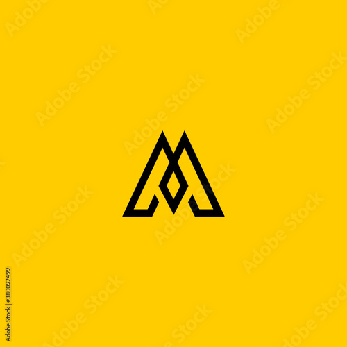 Simple Letter A AM Logo Initial suitable for company that focus on outdoor and mountain hiking