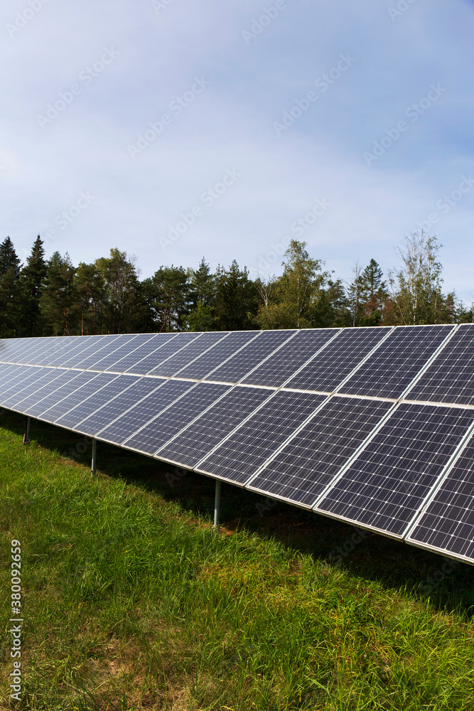 Detail of the Solar Power Station in the late summer  Nature