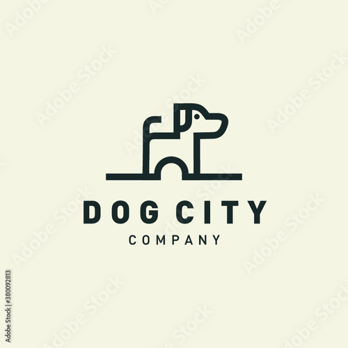 dog logo animal pet vector icon illustrations