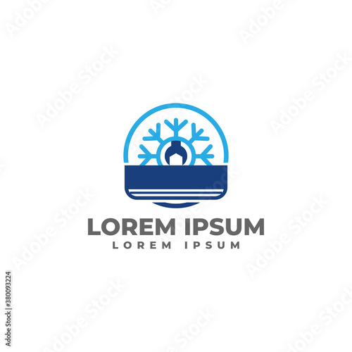 Air Conditioner Repair & Service Logo Vector Icon Illustration