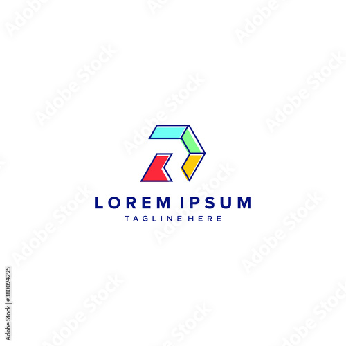 Free Download D logo initial DR letter D vector technology icon illustrations - GFXLoad